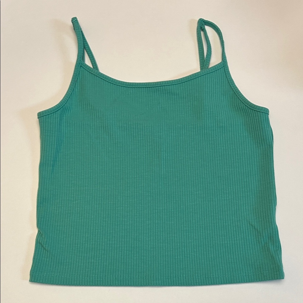 American Eagle S Turquoise Ribbed Tank Top
